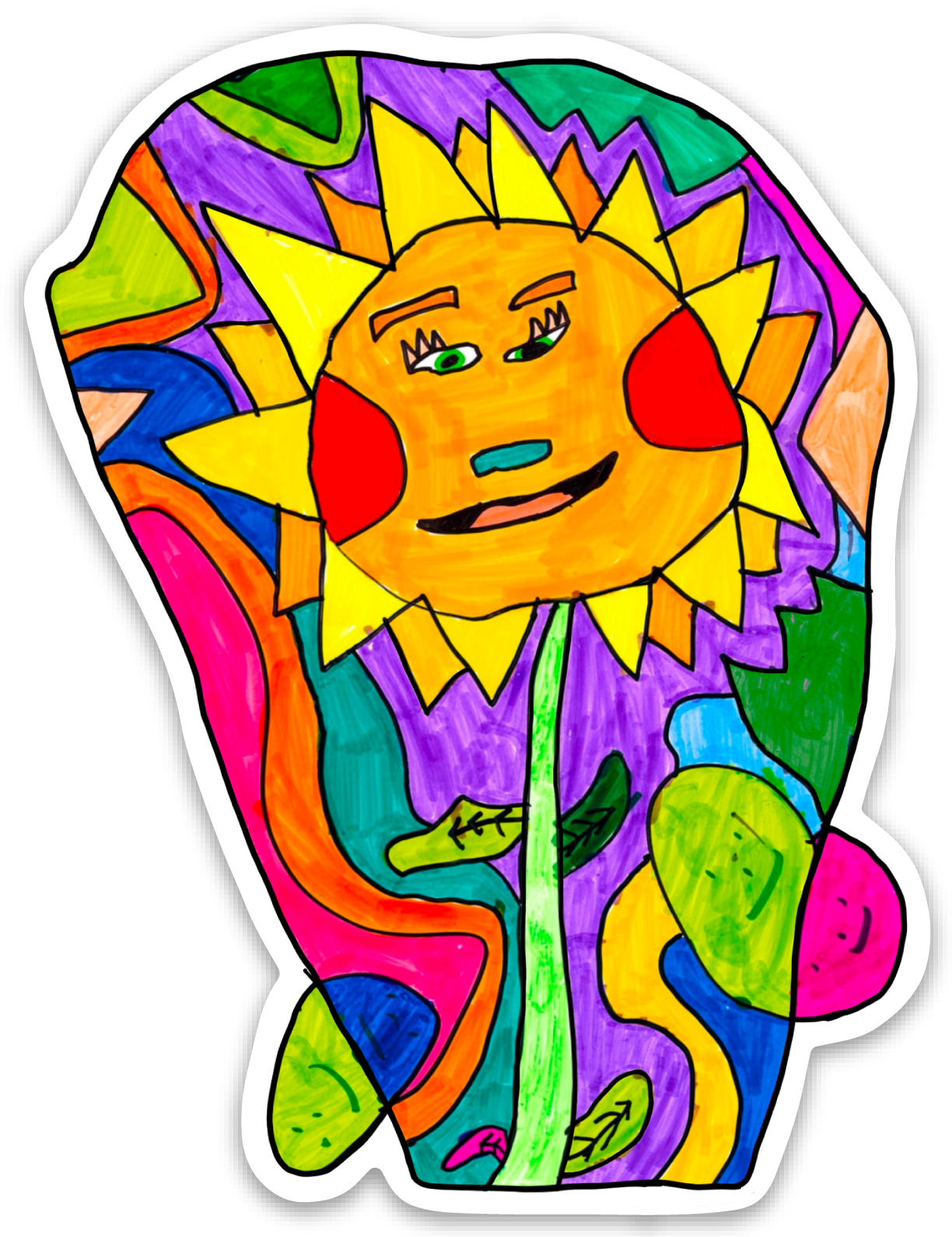 Sunflower sticker