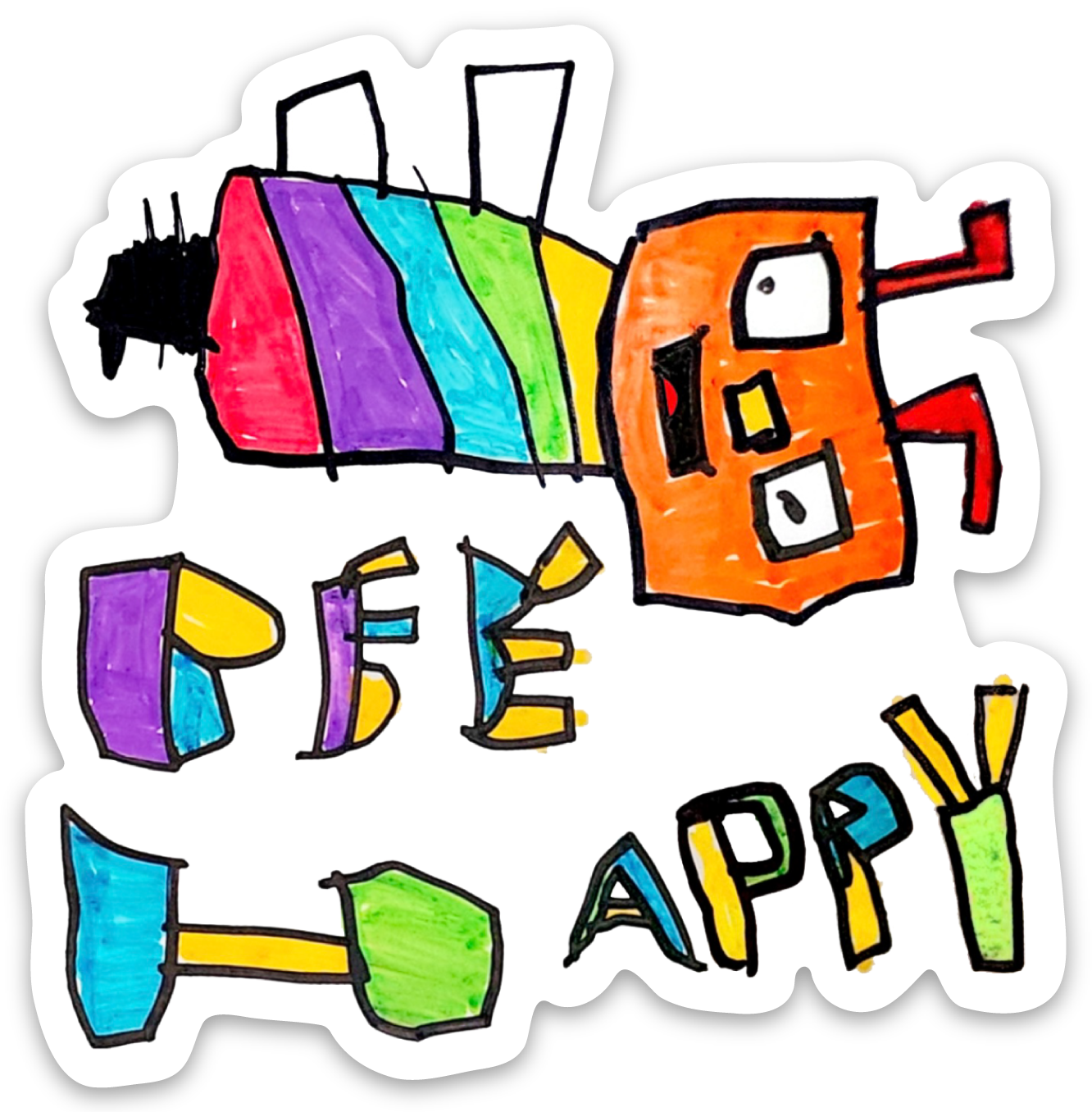 Bee Happy Sticker