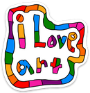 I Love Art Sticker