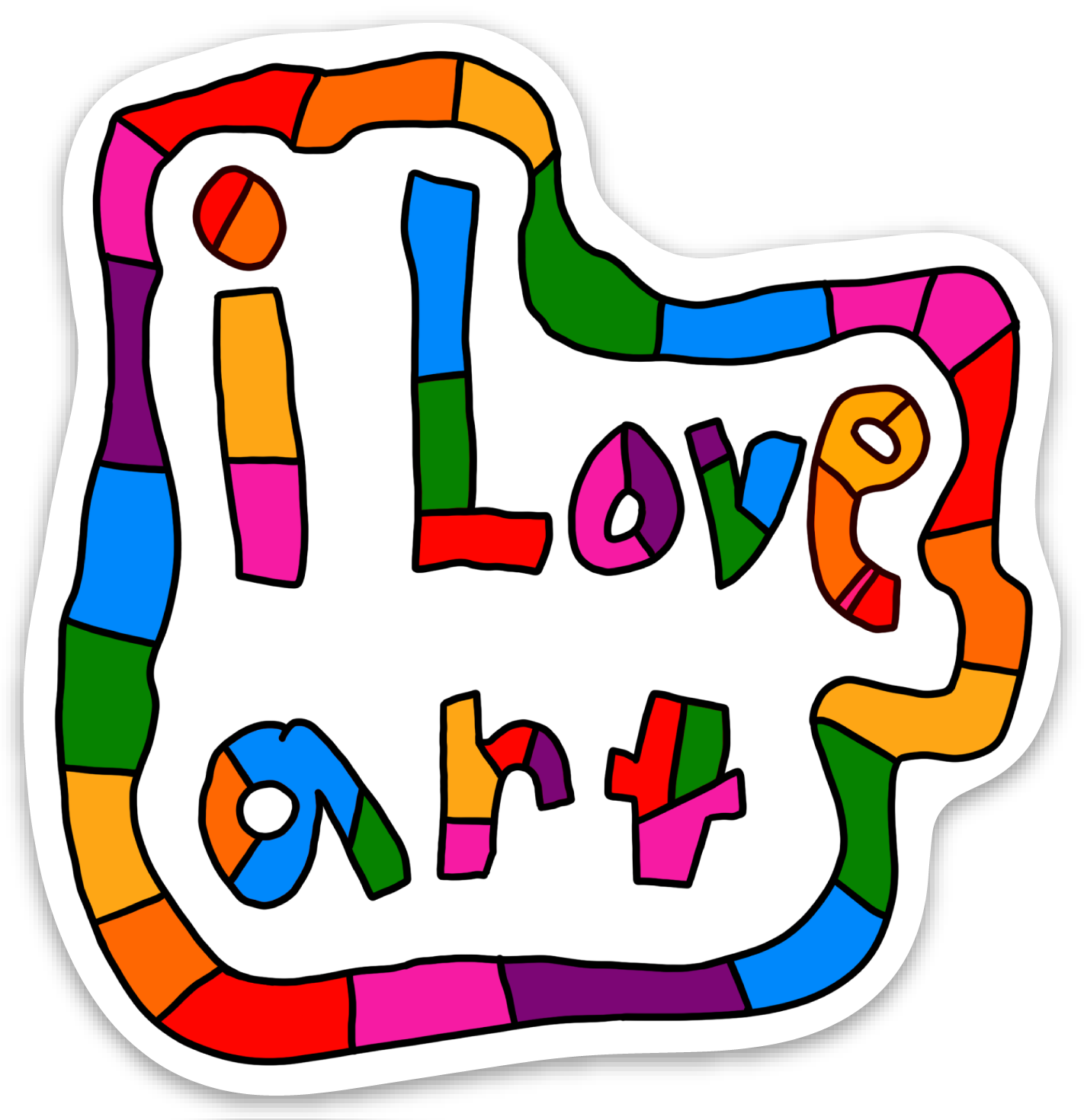 I Love Art Sticker