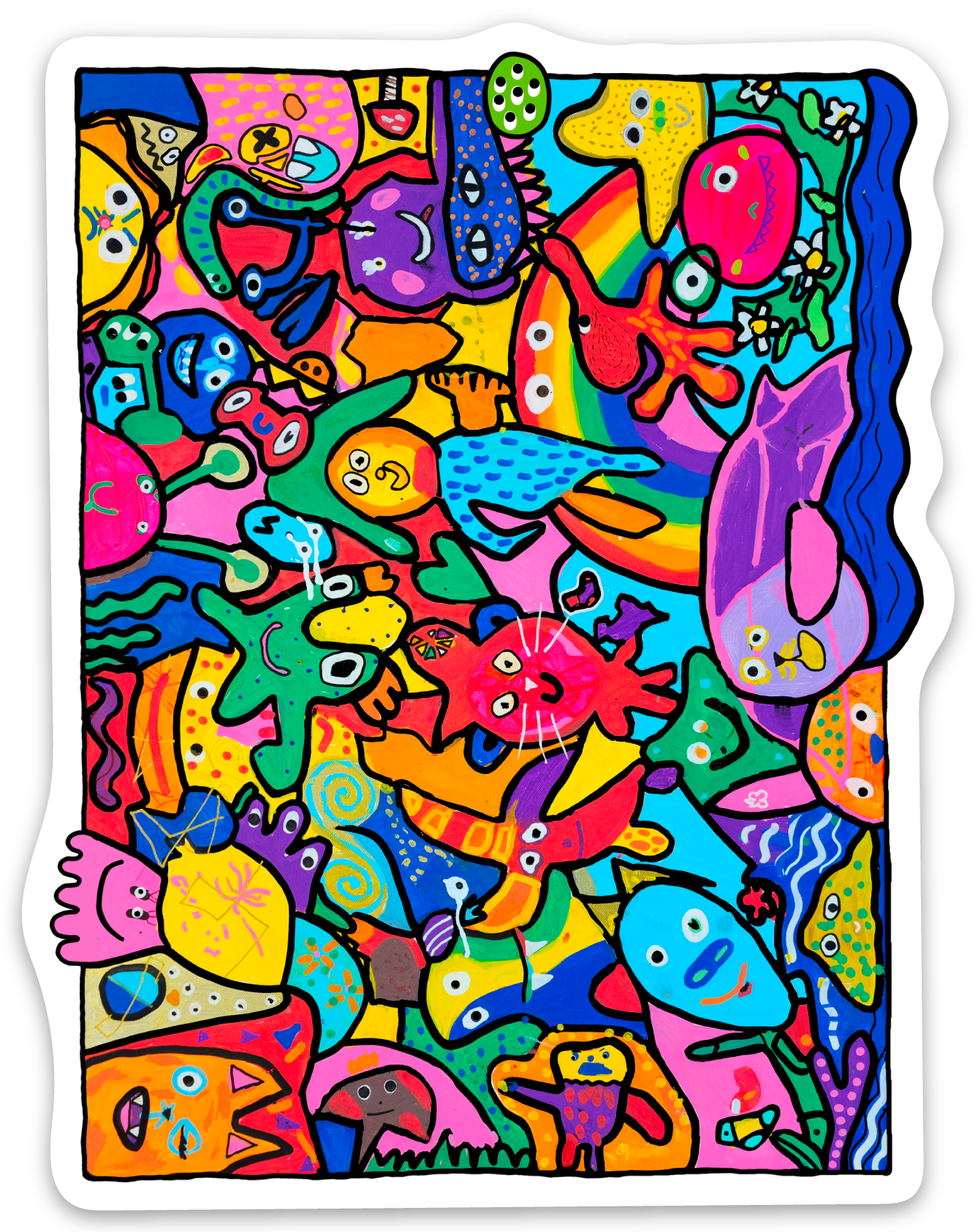 Monster family sticker