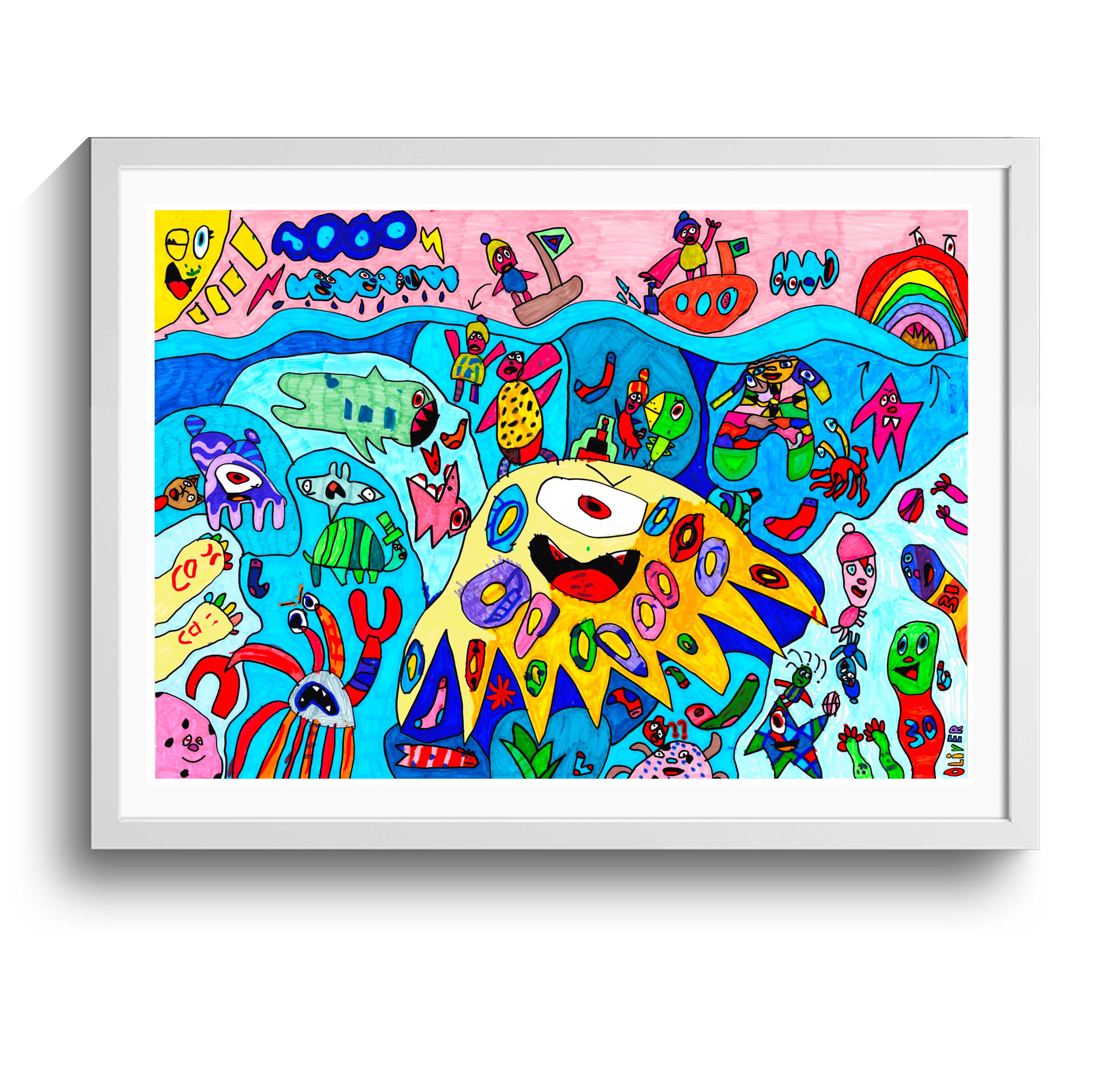 Rainbow Ring Octopus - Digital download