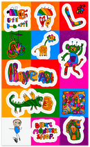 Ollies monster Sticker sheet